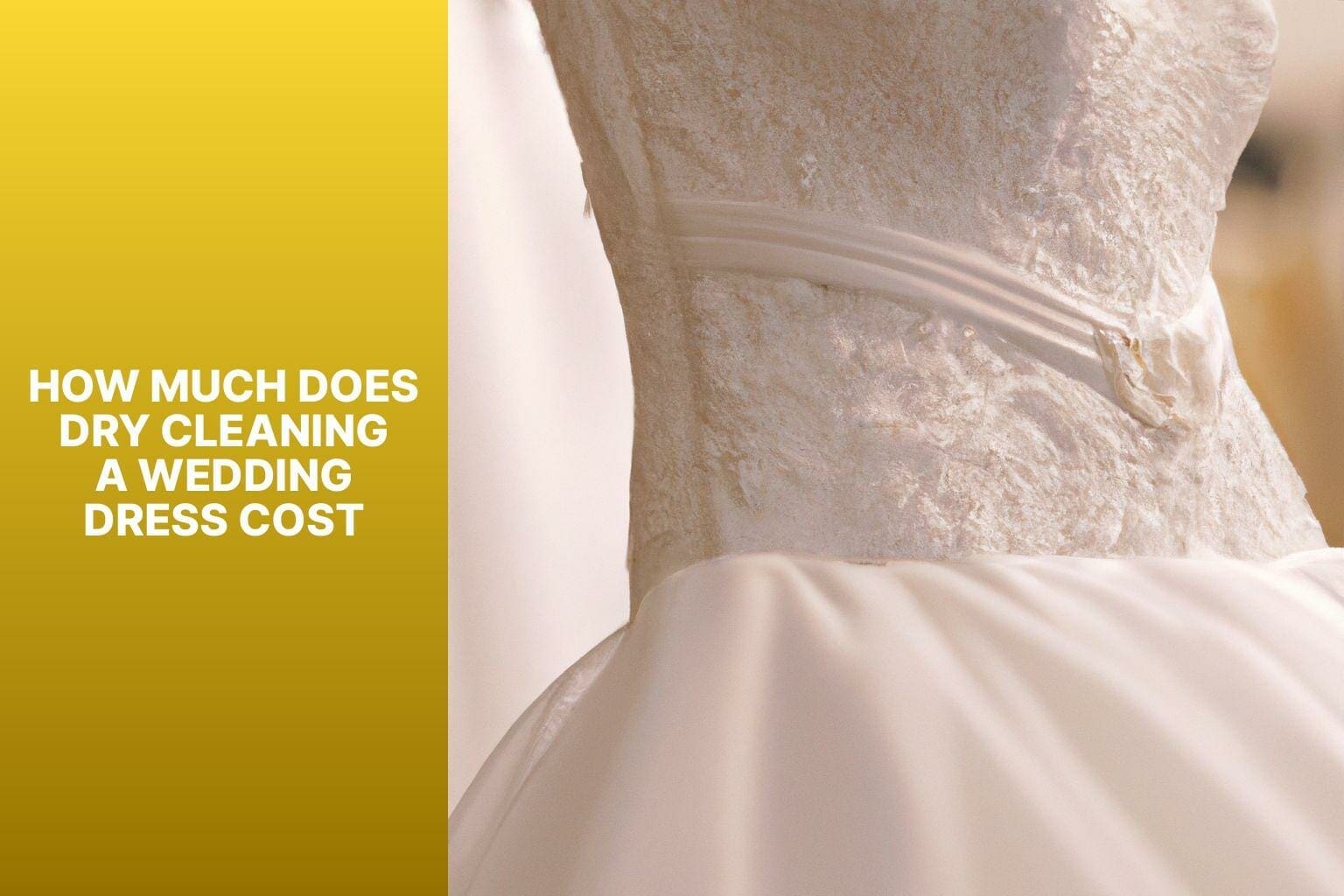 How much does dry cleaning a wedding dress cost?.