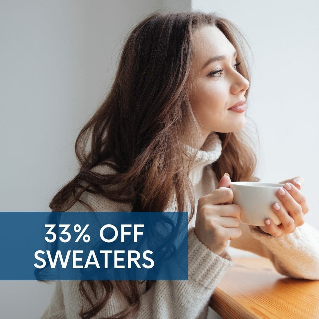 35 % off sweaters.