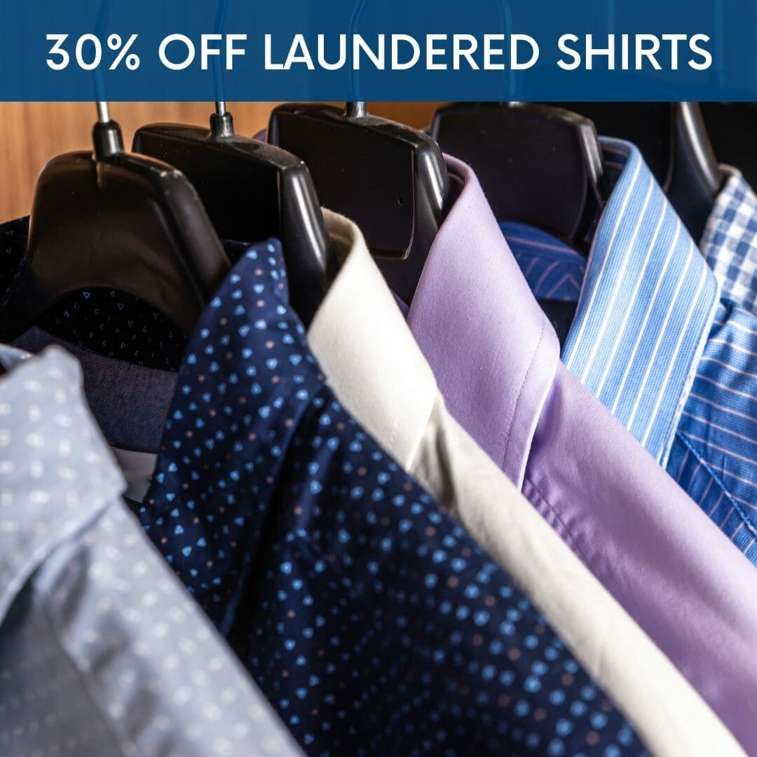 30 off laundered shirts.